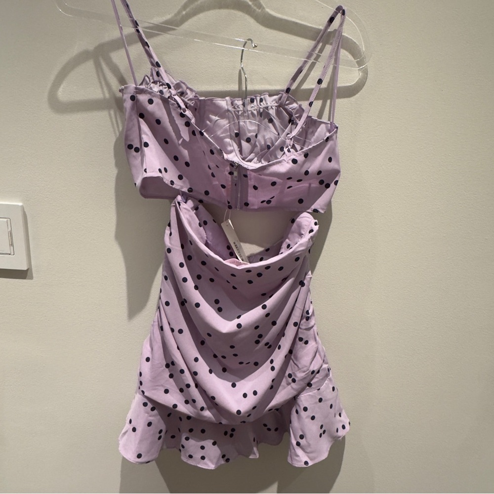 NWT- Katch Me Purple / Black Polka Dot Skirt Set Size Small - Picture 2 of 6